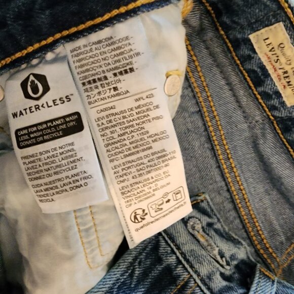 Levi's Ankle Column Skirt NWOT Blue Size 25 - Picture 11 of 15